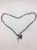 Black Wood Rosary with Silver (6mm) - Unique Catholic Gifts