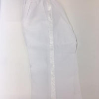 Satin Tailed Baptism Tuxedo Set. Jacket with Embroider on the Back, (2T) - Unique Catholic Gifts