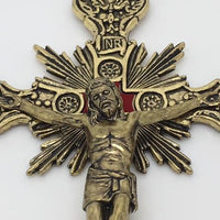 Gold Wall Crucifix (8") - Unique Catholic Gifts