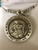 Navy Saint Christopher Sterling Silver Medal (5/16") - Unique Catholic Gifts