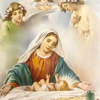 Blessed Mother and Son Jesus Christmas Gift Bag (Large) 12" x 15" x 5" - Unique Catholic Gifts