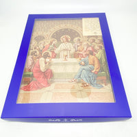The Last Supper Italian Gold Embossed Large Plaque - Unique Catholic Gifts