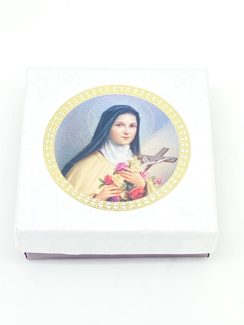 Saint Therese Pink Venetian Glass Rosary (8mm) - Unique Catholic Gifts