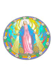 Our Lady of Grace Catholic Stained Glass Sticker Suncatcher 5 1/2" - Unique Catholic Gifts