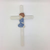 Praying Boy on Cross Porcelain (7 1/2") - Unique Catholic Gifts