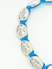 Guardian Angel Italian Medals and Slip Knot Bracelet (Blue) - Unique Catholic Gifts