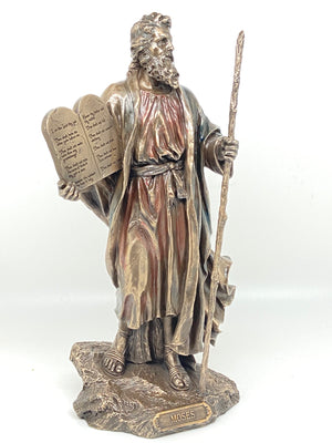 Moses and the 10 Commandments Bronze Statue 9 7/8