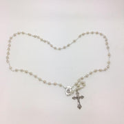 White Imitation Pearl Rosary (5mm) - Unique Catholic Gifts