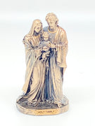Mini Holy Family Bronze Statue 3 3/4" - Unique Catholic Gifts