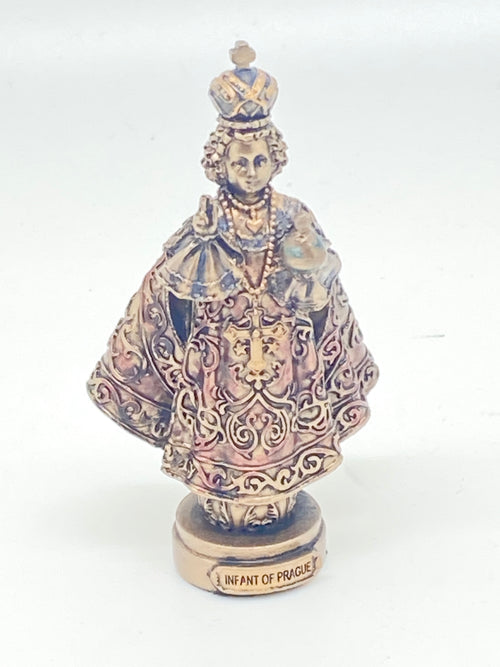 Infant of Prague Mini Bronze Statue 3 3/8" - Unique Catholic Gifts