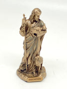 The Good Shepherd Mini Bronze Statue 3 3/8" - Unique Catholic Gifts