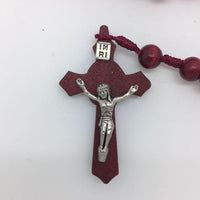 St. Joseph the Carpenter Rosary Red Wood - Unique Catholic Gifts
