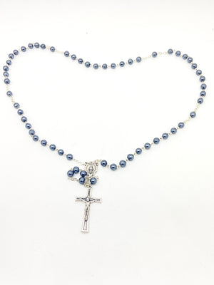 Hematite Tone Miraculous Medal Rosary 6mm - Unique Catholic Gifts