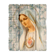 Immaculate Heart of Mary Vintage Plaque 9" x 7" - Unique Catholic Gifts
