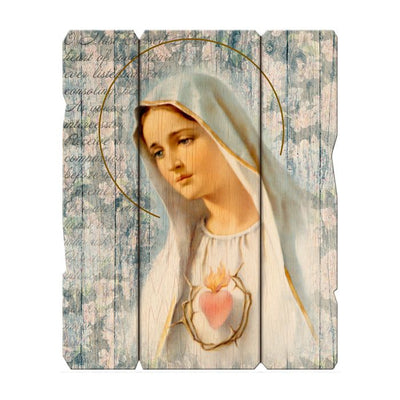 Immaculate Heart of Mary Vintage Plaque 9