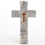 Inspirational Crossword Wall Cross (16") - Unique Catholic Gifts