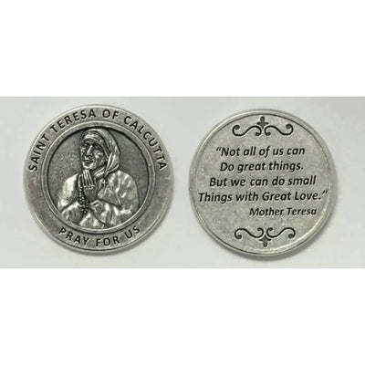 St. Teresa of Calcutta Italian Pocket Token Coin - Unique Catholic Gifts