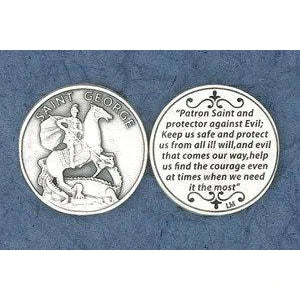 Saint George Italian Pocket Token Coin - Unique Catholic Gifts