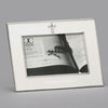 Ivory and Silver Cross Confirmation Picture Frame (6") for 4 x 6 picture - Unique Catholic Gifts