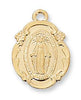 Gold over Sterling Silver Miraculous Medal (3/4") on 18 inch chain. - Unique Catholic Gifts