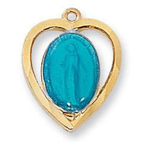 Gold over Sterling Silver Miraculous Medal (9/16") - Unique Catholic Gifts