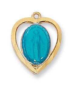 Gold over Sterling Silver Miraculous Medal (9/16