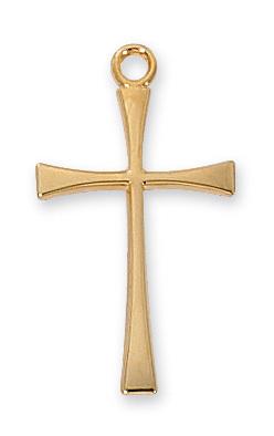 Gold over Sterling Silver Cross (15/16
