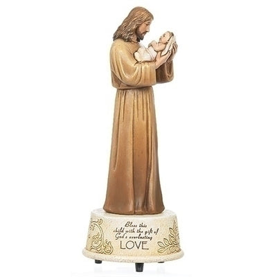 Jesus Loves Me Musical Figurine Statue 8 3/4