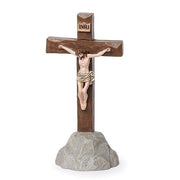 Jesus on Calvary Standing Crucifix 4 1/2" - Unique Catholic Gifts