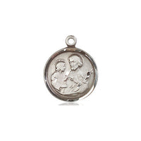 Saint Joseph Sterling Silver Oval Medal 5/8" - Unique Catholic Gifts