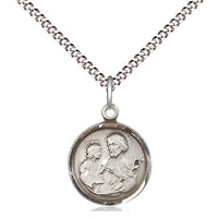 Saint Joseph Sterling Silver Oval Medal 5/8" - Unique Catholic Gifts