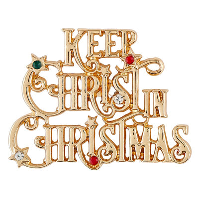 Keep Christ In Christmas Pin - Unique Catholic Gifts
