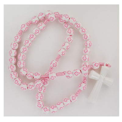 Kid's Pink Cross My First Rosary - Unique Catholic Gifts