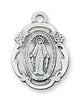 Sterling Silver Miraculous Medal (3/4" x 1/2") on 18" Chain - Unique Catholic Gifts