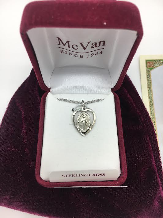 STERLING SILVER MIRACULOUS MEDAL 18 SR CH&BX - Unique Catholic Gifts