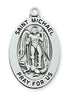 St. Michael Sterling Silver Medal (1 x 5/8") - Unique Catholic Gifts