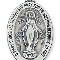 Sterling Silver Miraculous Medal (1 5/8") - Unique Catholic Gifts