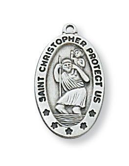 Sterling Silver St Christopher (3/4