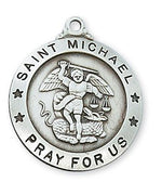 Sterling Silver Saint Michael Medal 1" - Unique Catholic Gifts