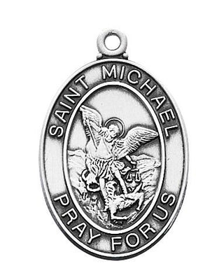 Sterling Silver St. Michael Medal (1 1/16