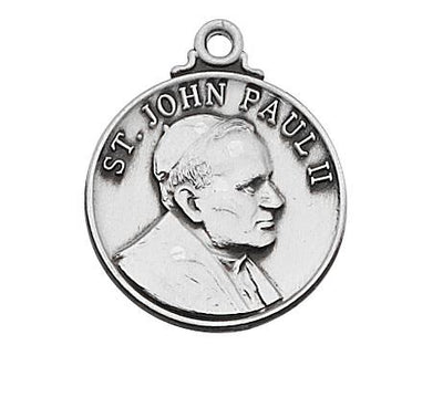 St. John Paul II Medal Sterling Silver 3/4