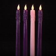 LED Taper Advent Candles for (Advent set of 4) 10" - Unique Catholic Gifts