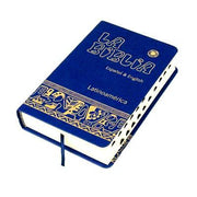 Azul La Biblia Bilingüe en Español Y Inglés (Tapa Dura con índices) - Unique Catholic Gifts