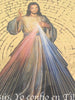 Placa de mosaico de lámina de oro de La Misericordia Divina. (4 x 6") - Unique Catholic Gifts
