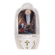 Lady of Lourdes Holy Water Font - Unique Catholic Gifts