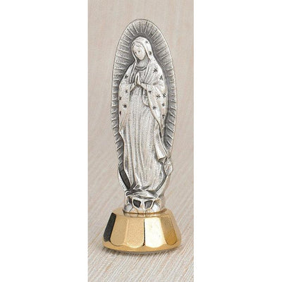 Our Lady of Guadalupe Mini Statue Adhesive Bottom. 3