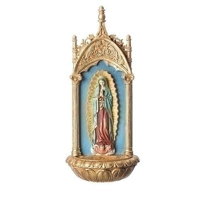 Large Our Lady of Guadalupe Holy Water Font (11 1/2