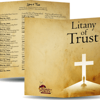 Litany of Trust Holy Card - Unique Catholic Gifts