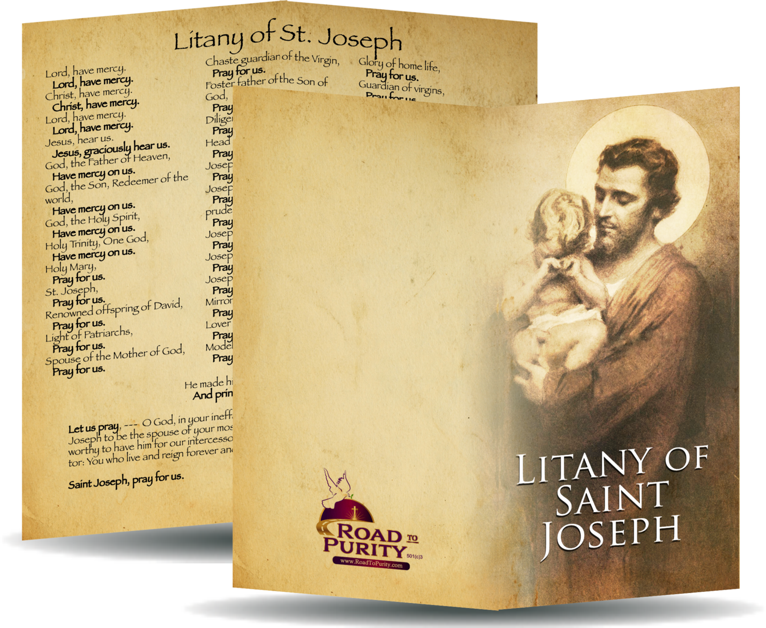 Litany of Saint Joseph Holy Card - Unique Catholic Gifts