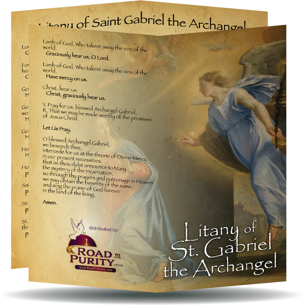 Litany of St. Gabriel the Archangel Card Unique Catholic Gifts